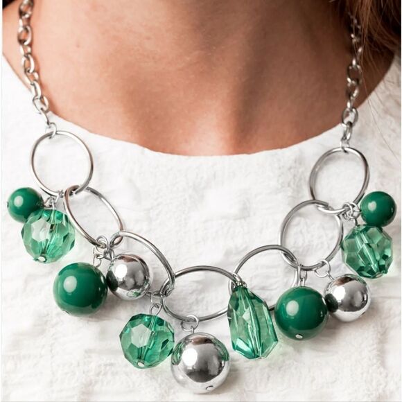 Paparazzi Necklace and Earrings Set Cosmic Gateway - Picture 1 of 5